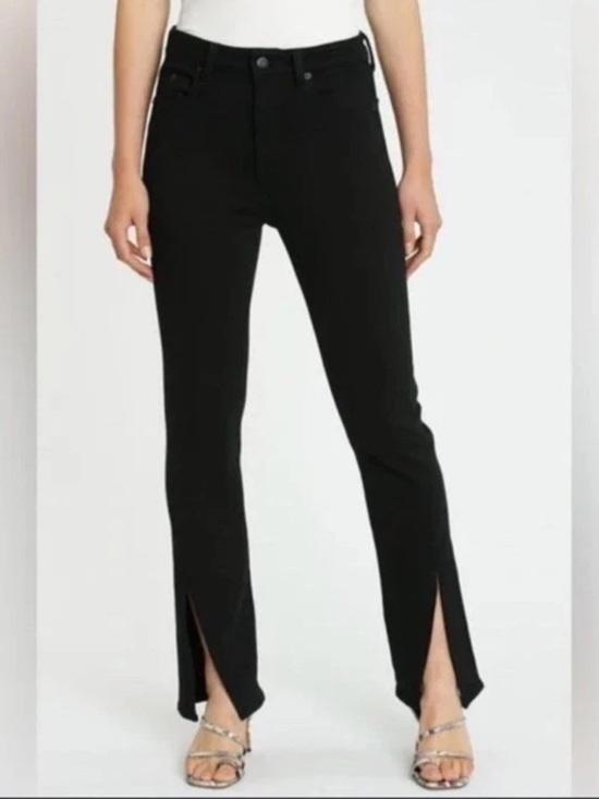 pistola Denim - Pistola Teagan High Rise Vented Slim Straight Jeans Black Size 25